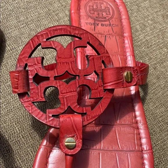 Tory Burch Red Miller Sandals for Women Size 9 - Picture 3 of 9